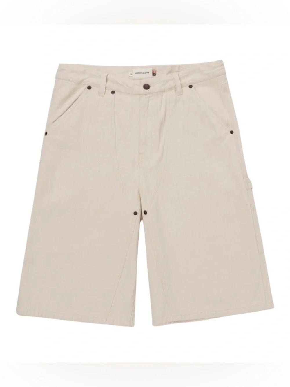 🆕 Honor The Gift Gears Carpenter shorts heavyweight workwear Cream jorts 36